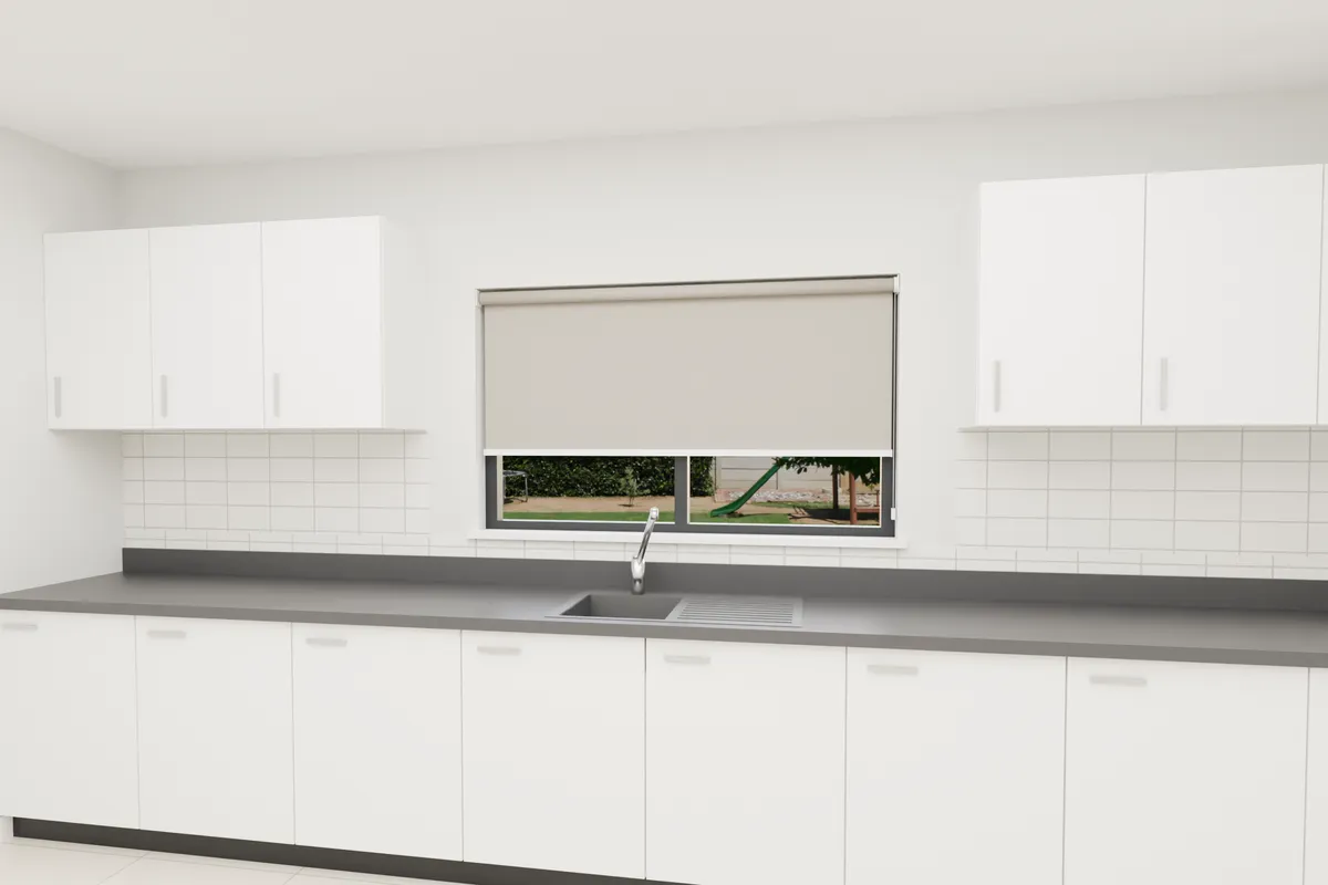 Blockout roller. Kitchen window.